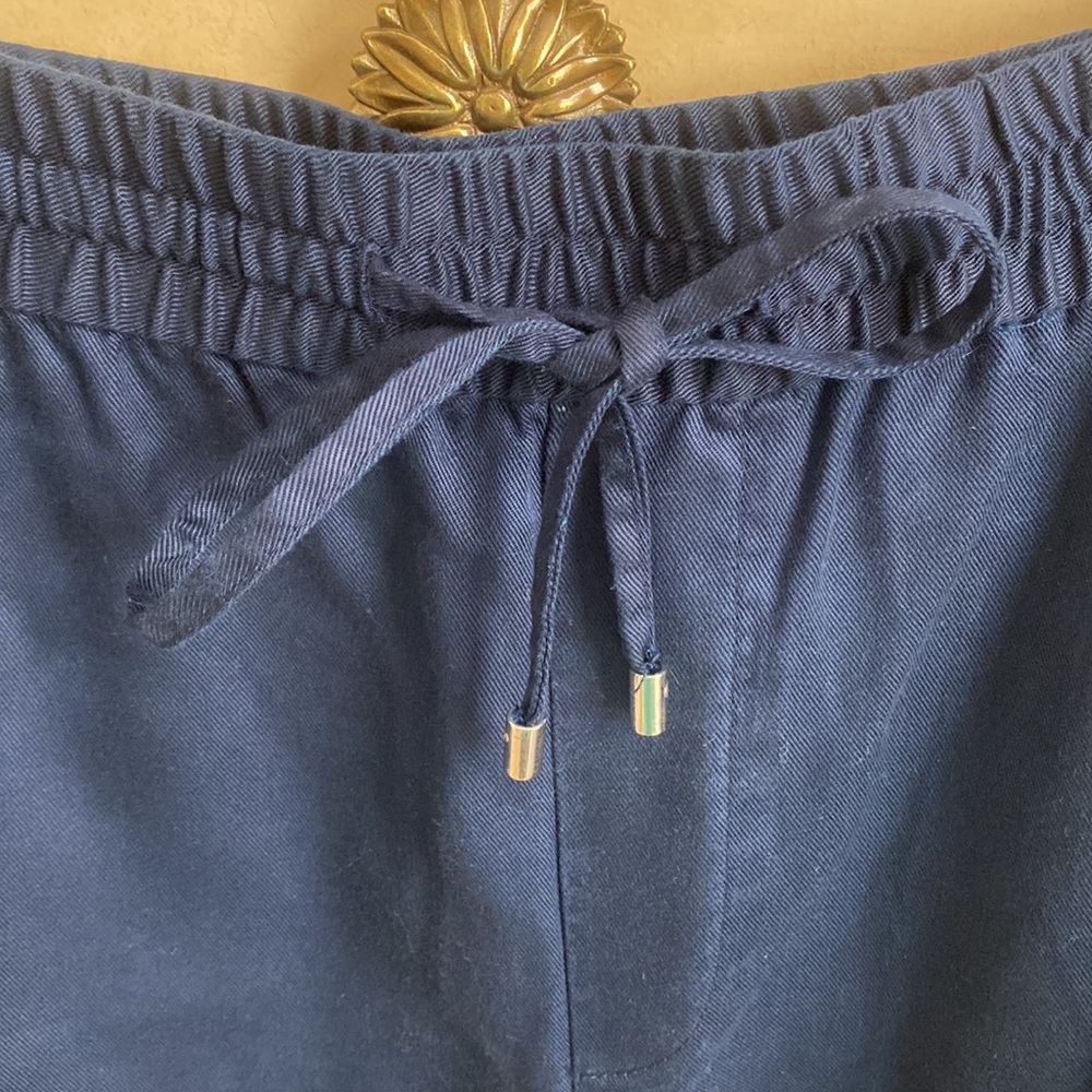 Lauren Ralph Lauren, Sz 20W, Dark Navy Blue Elastic Waste w/ tie wrap, 4-pockets - Picture 7 of 16
